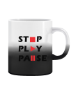  Puodelis stop play pause